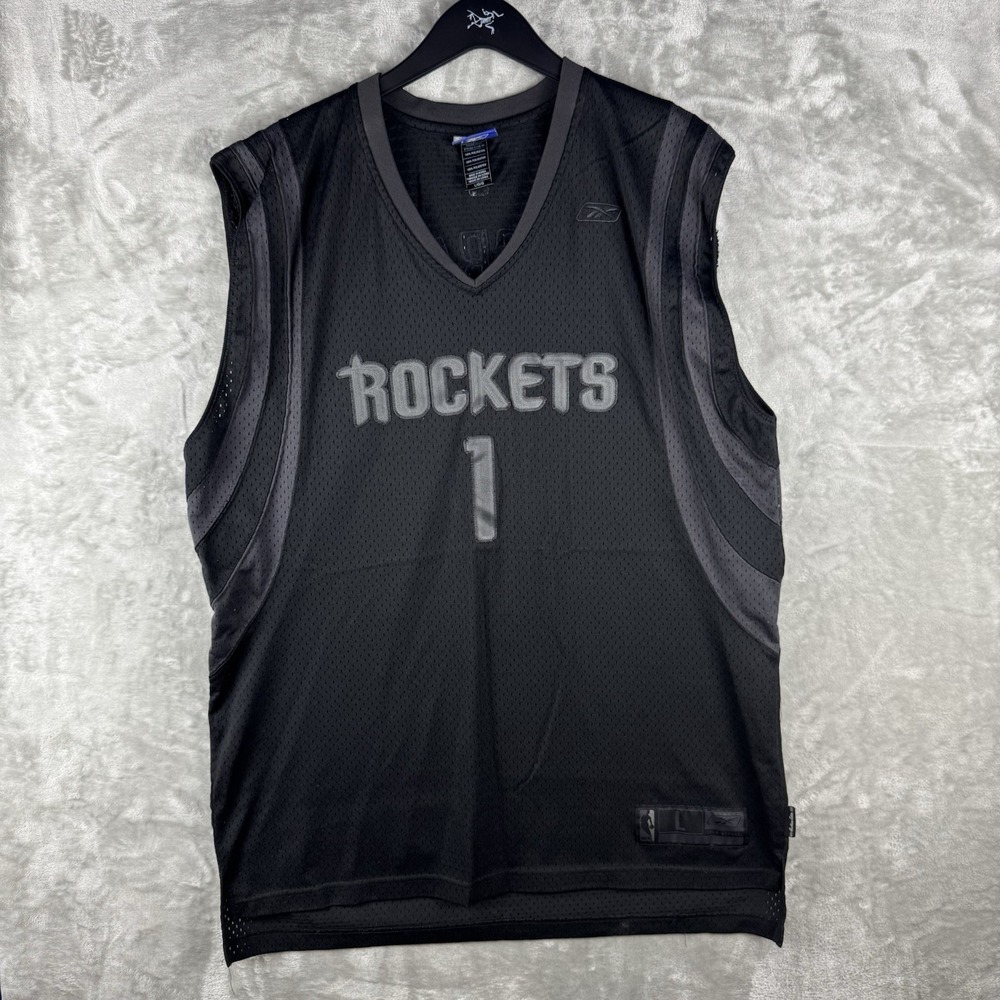 Vintage Reebok Tracy McGrady 1 Houston Rockets Swingman Blackout Mens Large